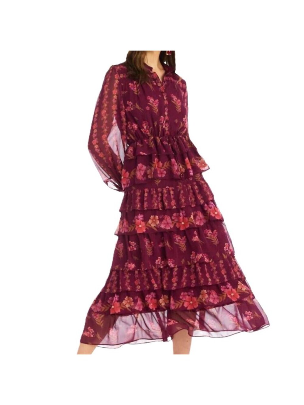 Allison New York Ruby Midi Skirt in Floral Clusters Size 4 New